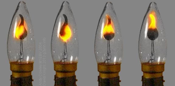 What is a flicker-flame light bulb?