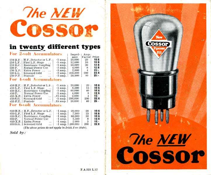 cossor leaflet
